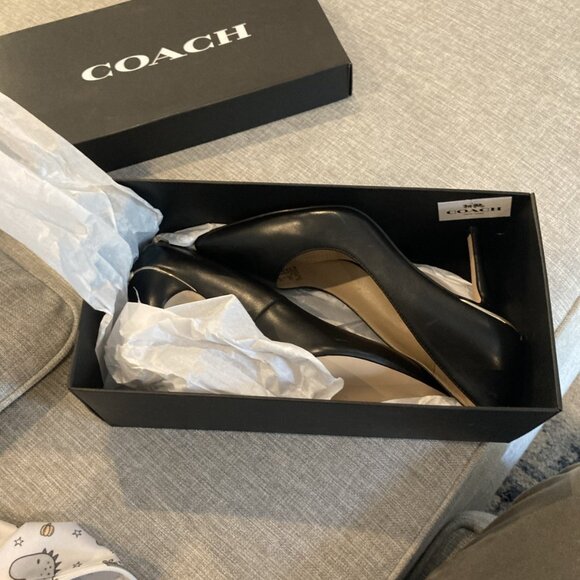 Coach Wiley Canvas and Leather Pump Heel Shoes - Picture 1 of 15